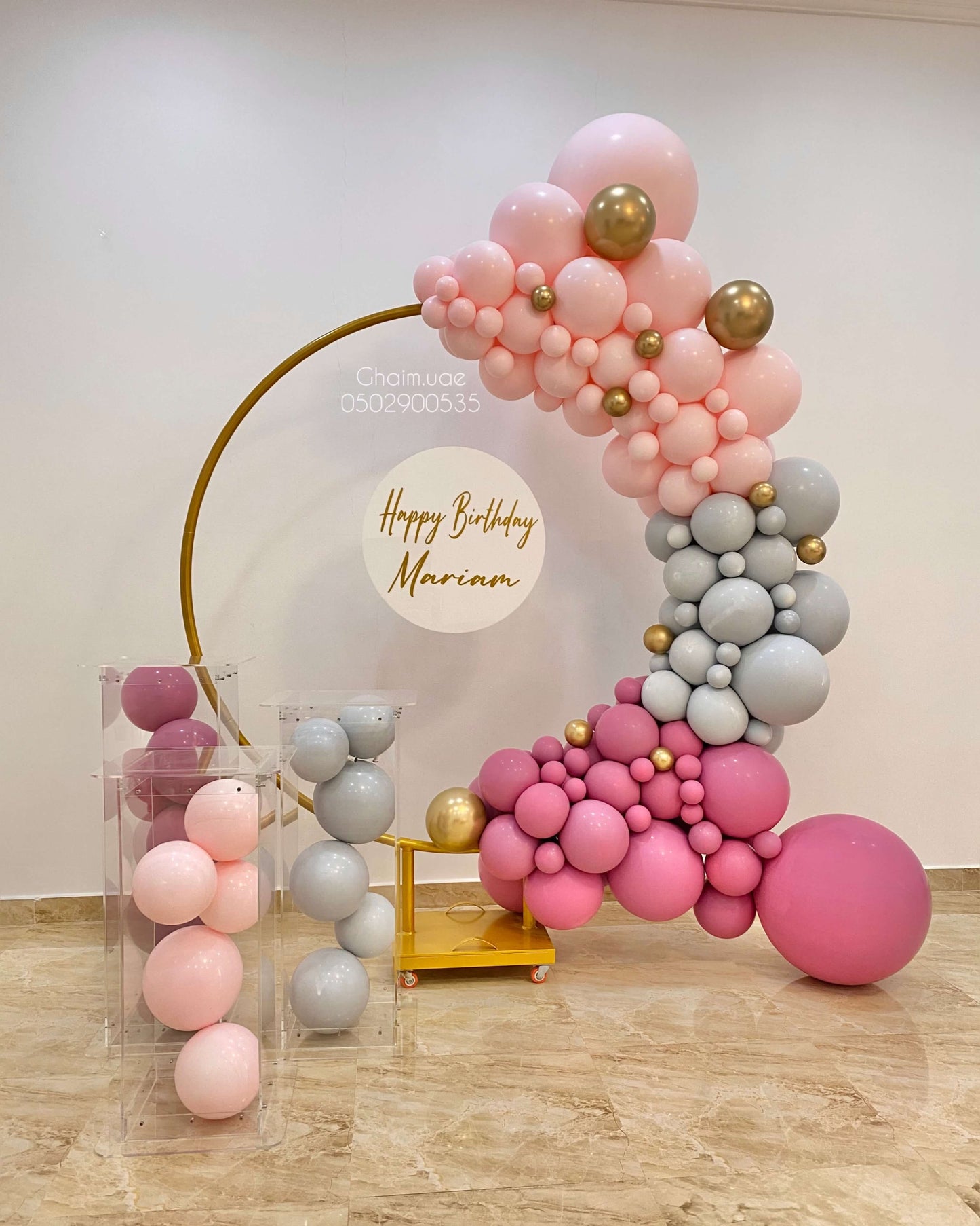 Pink & Gray Birthday for Her