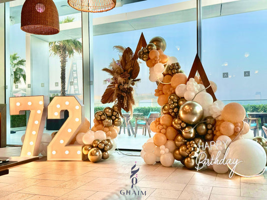 Luxurious birthday setup