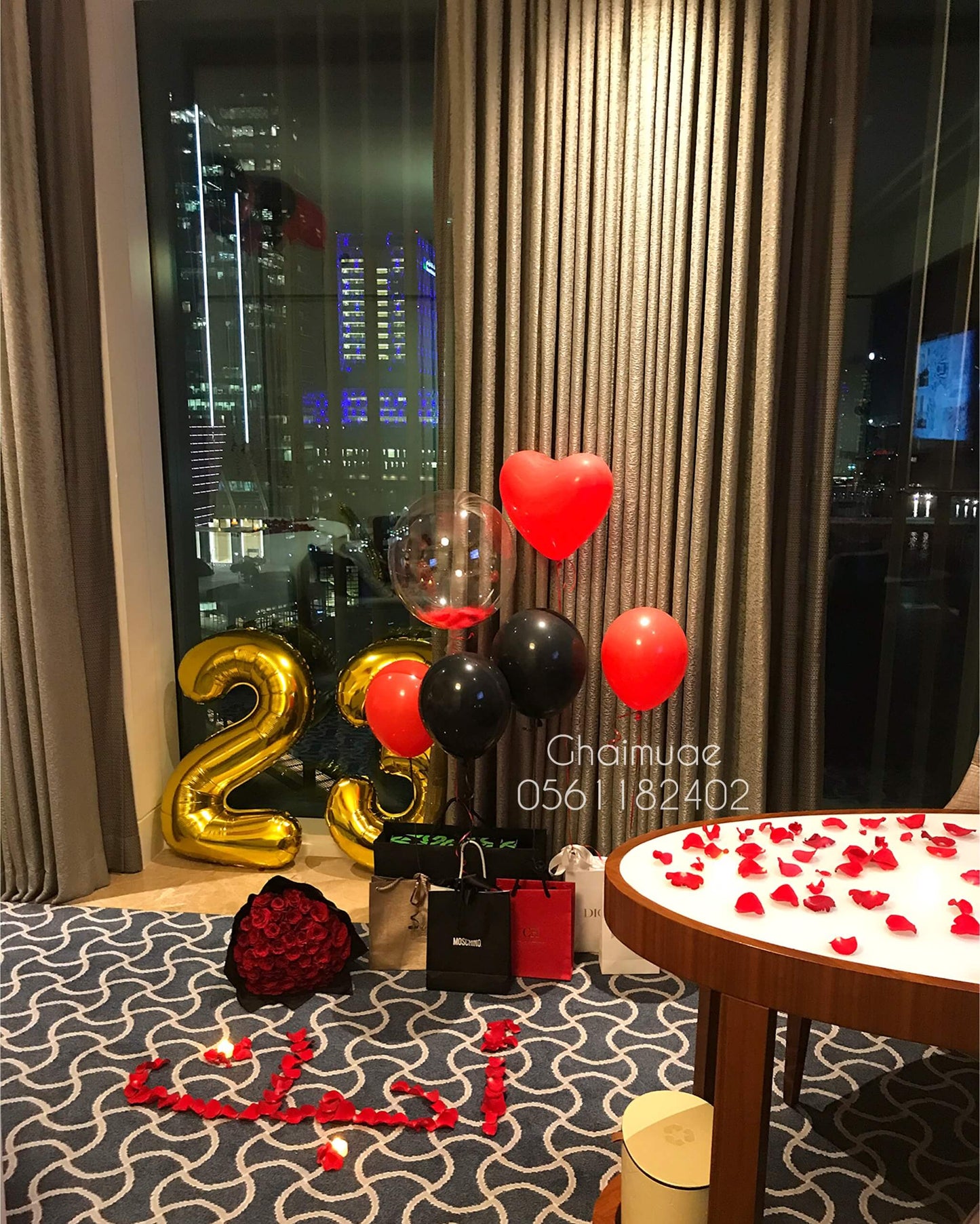 Black & Red Romantic Birthday Package